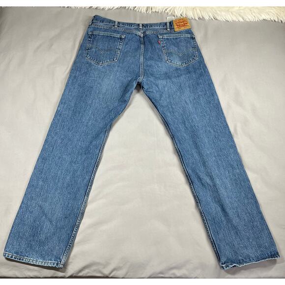 Levi's 505 Jeans Mens 40X34 (*40X32.5" actual)Medium Wash Blue Straight Fit - Picture 8 of 9